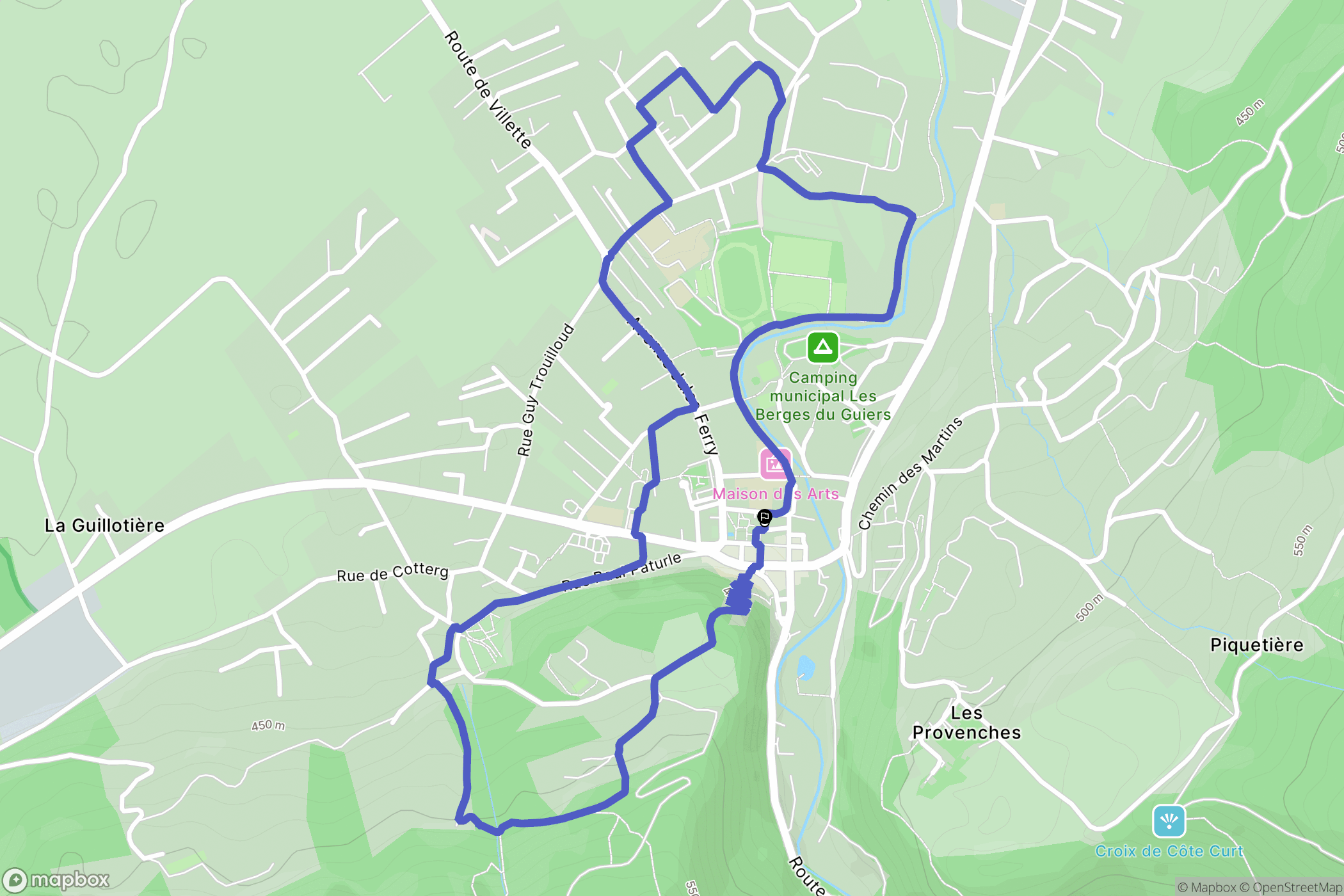 Saint-Laurent-du-Pont : carte du parcours de randonnée - France