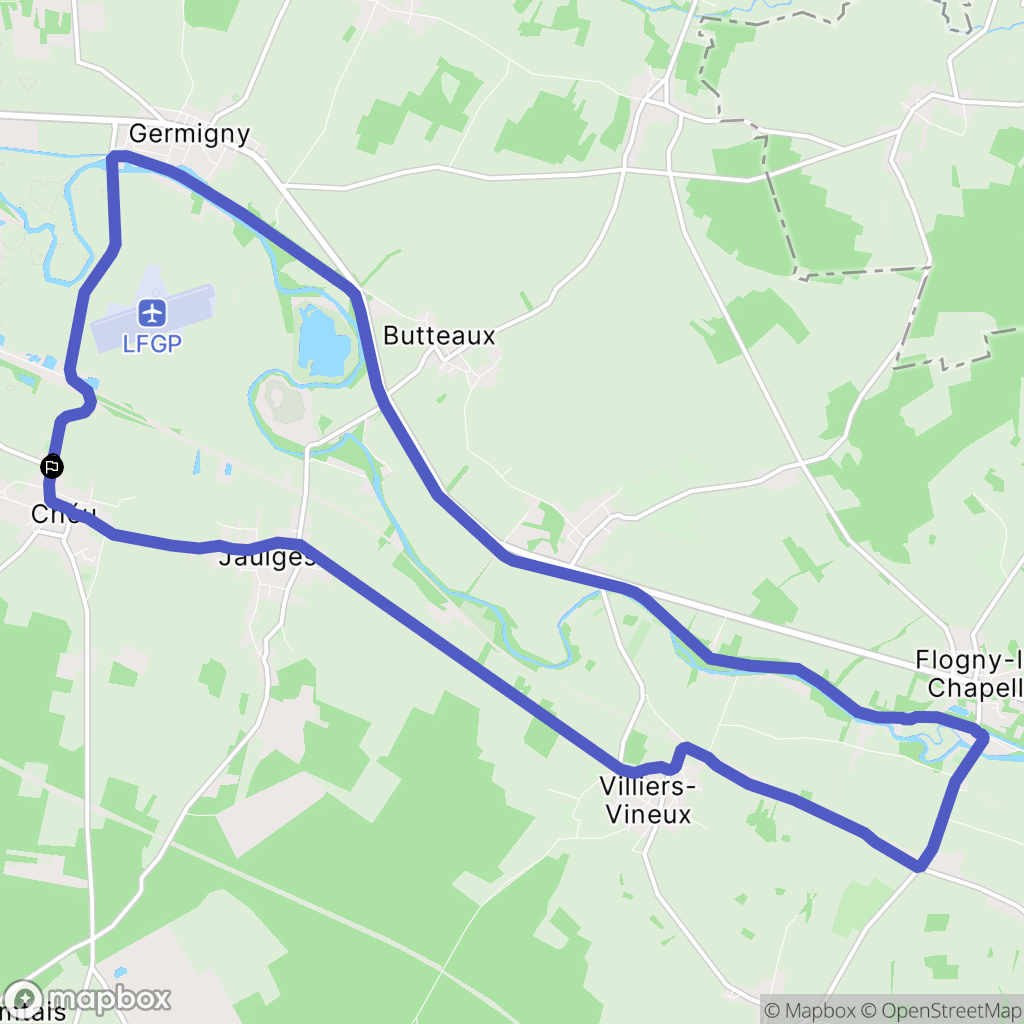Chéu : carte du parcours de randonnée - France