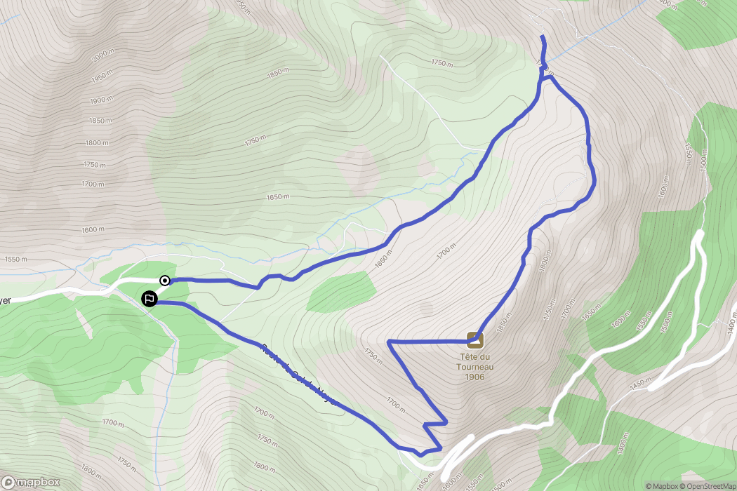 Le Dévoluy : carte du parcours de randonnée - France