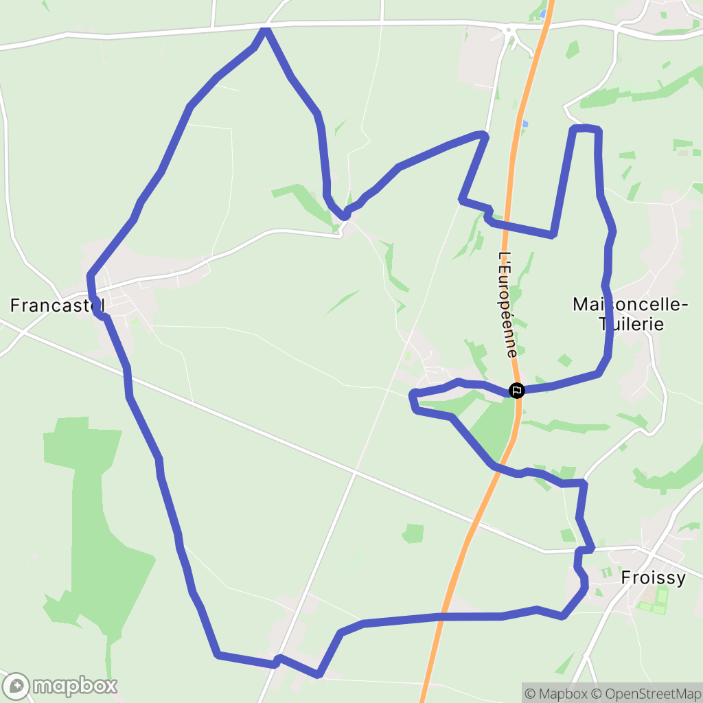 Puits-la-Vallée : carte du parcours de randonnée - France