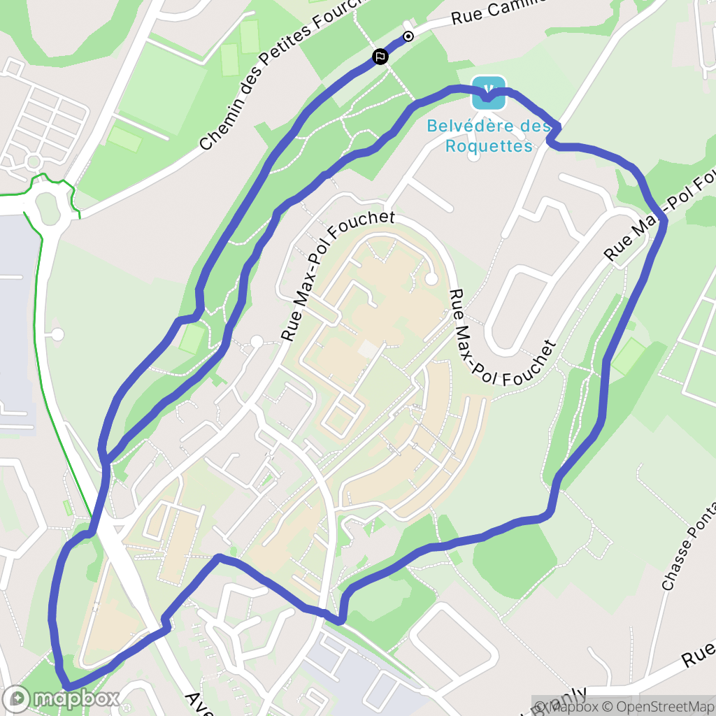 Cherbourg-en-Cotentin : carte du parcours de randonnée - France