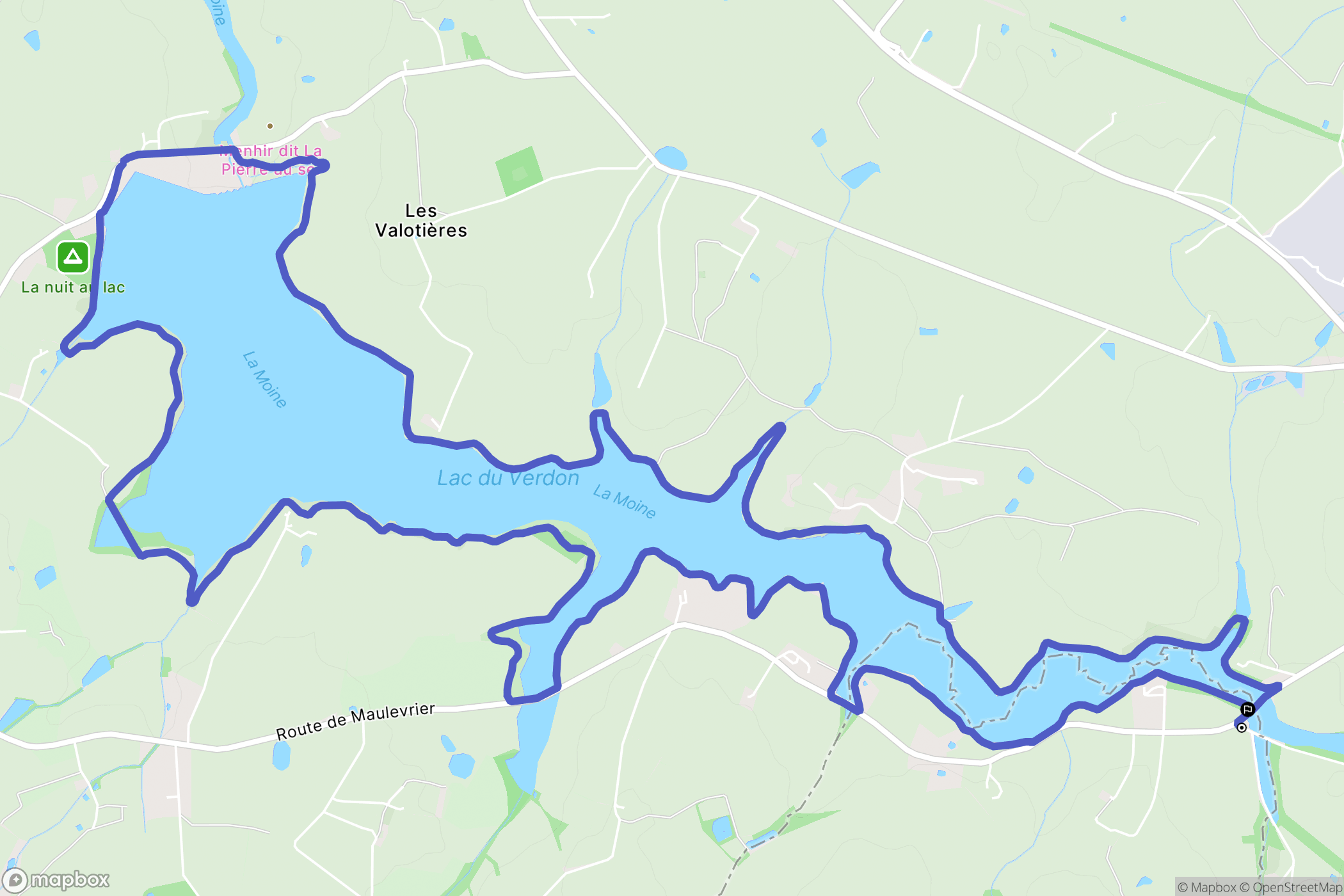 Saint-Pierre-des-Échaubrognes : carte du parcours de randonnée - France