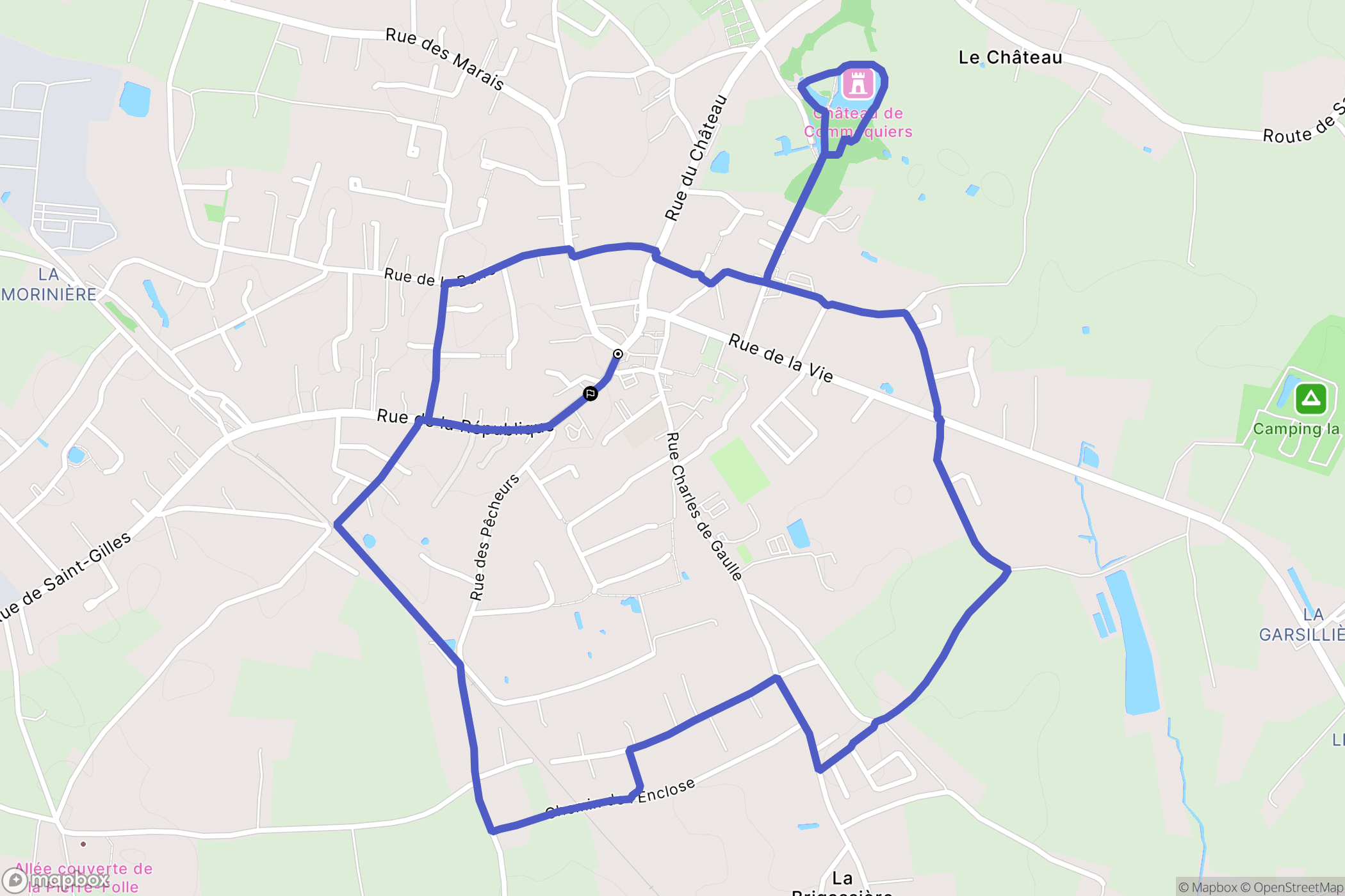 Commequiers : carte du parcours de randonnée - France