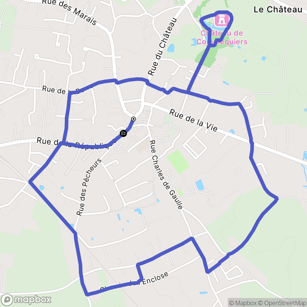 Commequiers : carte du parcours de randonnée - France