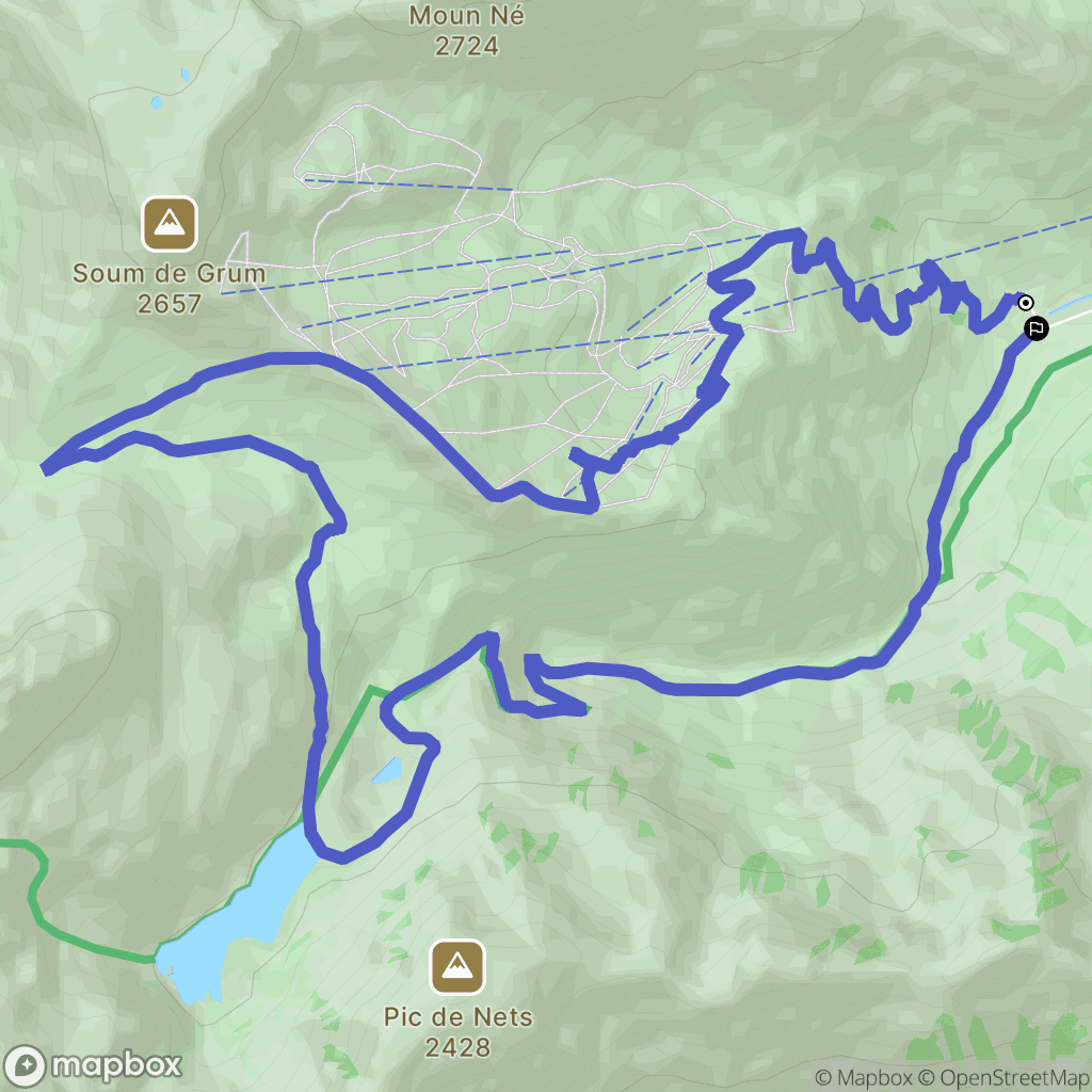 Cauterets : carte du parcours de randonnée - France