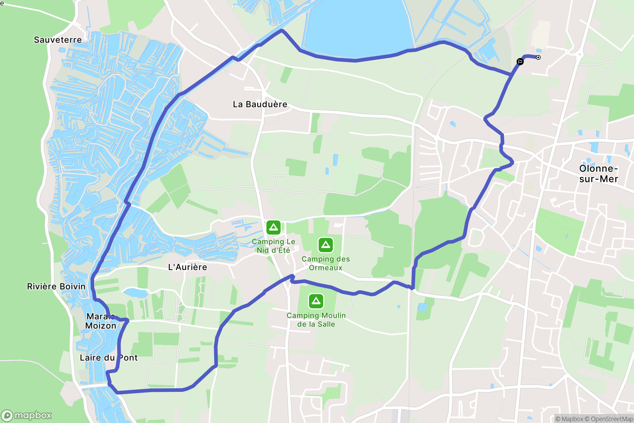 Les Sables-d'Olonne : carte du parcours de randonnée - France