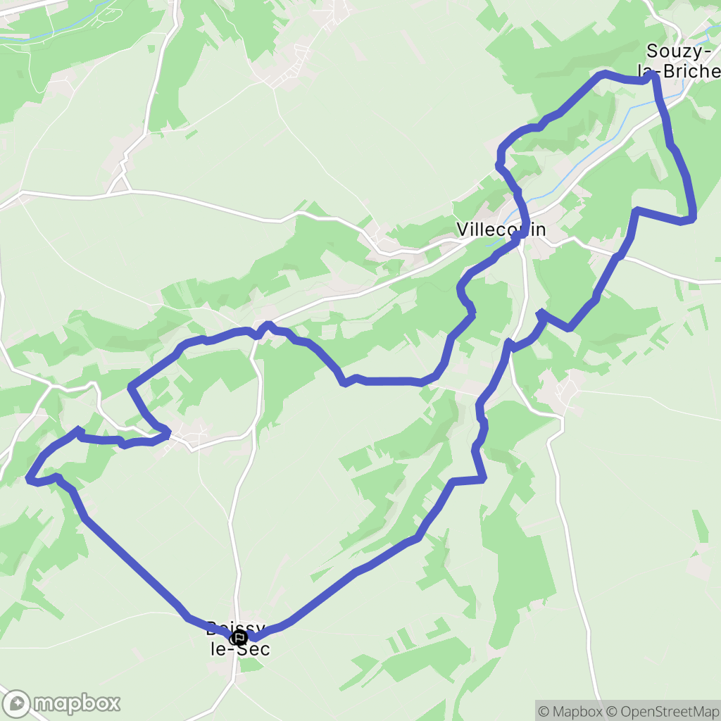Boissy-le-Sec : carte du parcours de randonnée - France