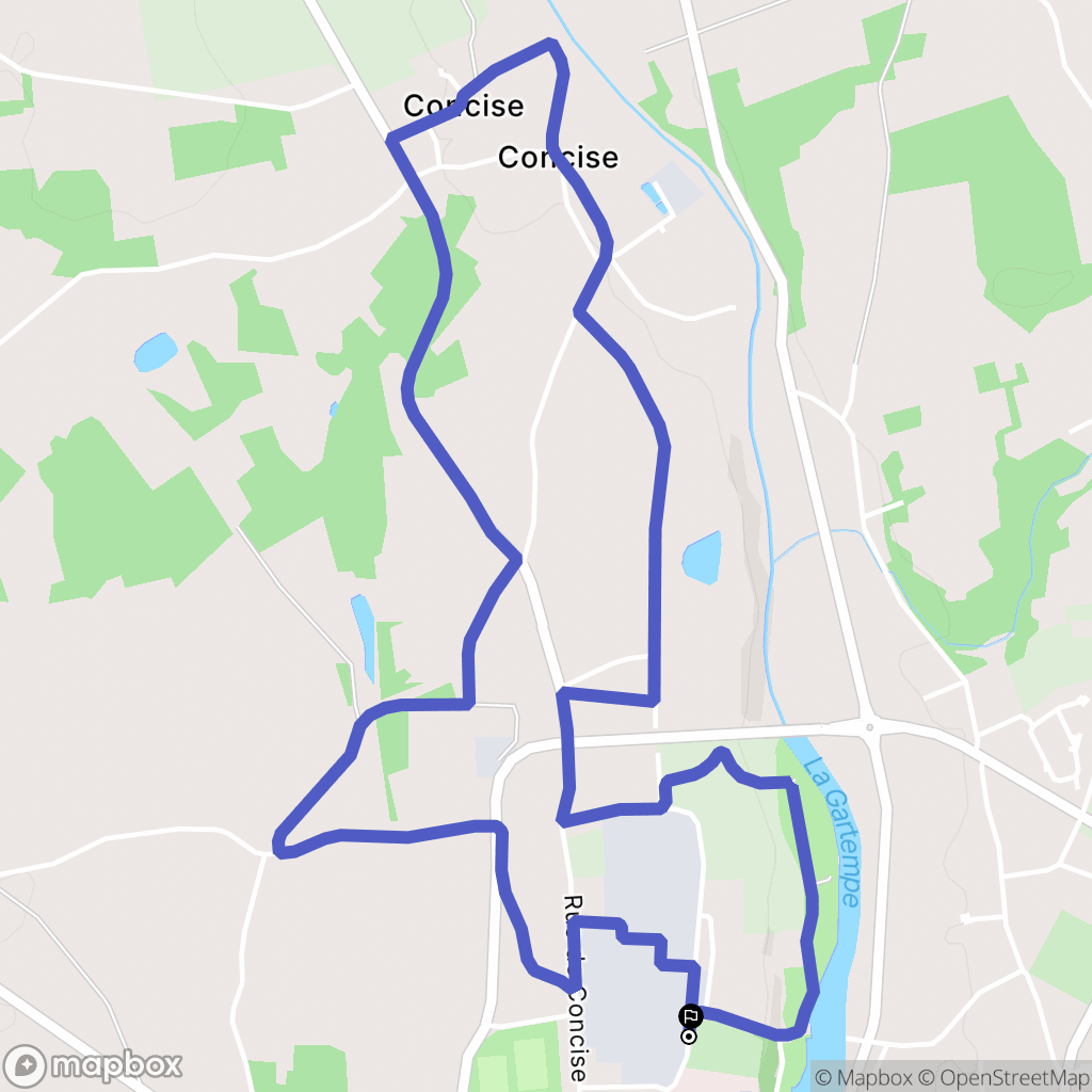 Montmorillon : carte du parcours de randonnée - France