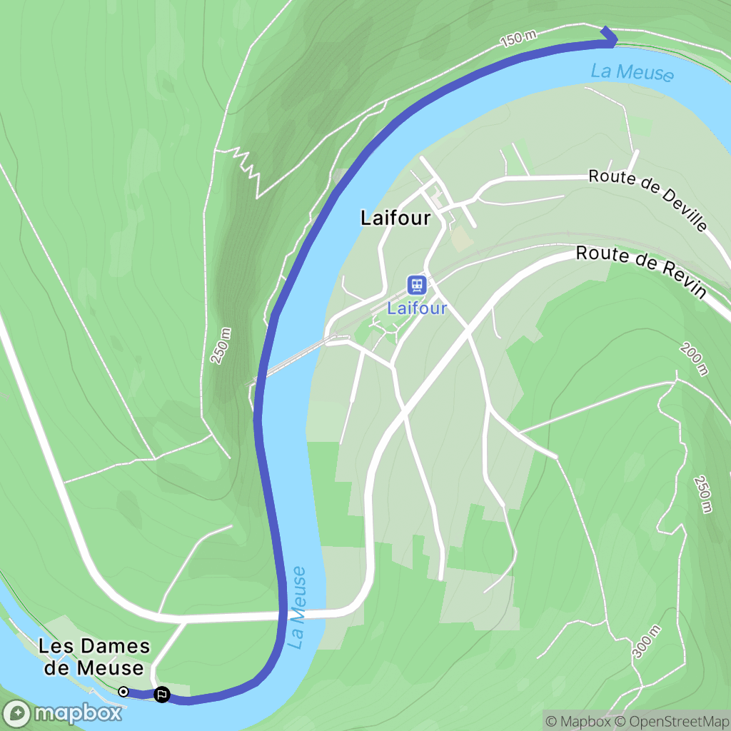 Revin : carte du parcours de randonnée - France