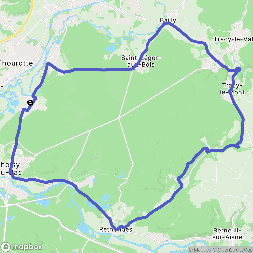 Le Plessis-Brion : carte du parcours de randonnée - France