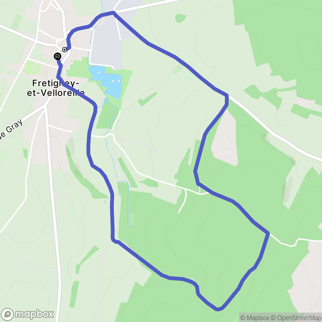 Fretigney-et-Velloreille : carte du parcours de randonnée - France
