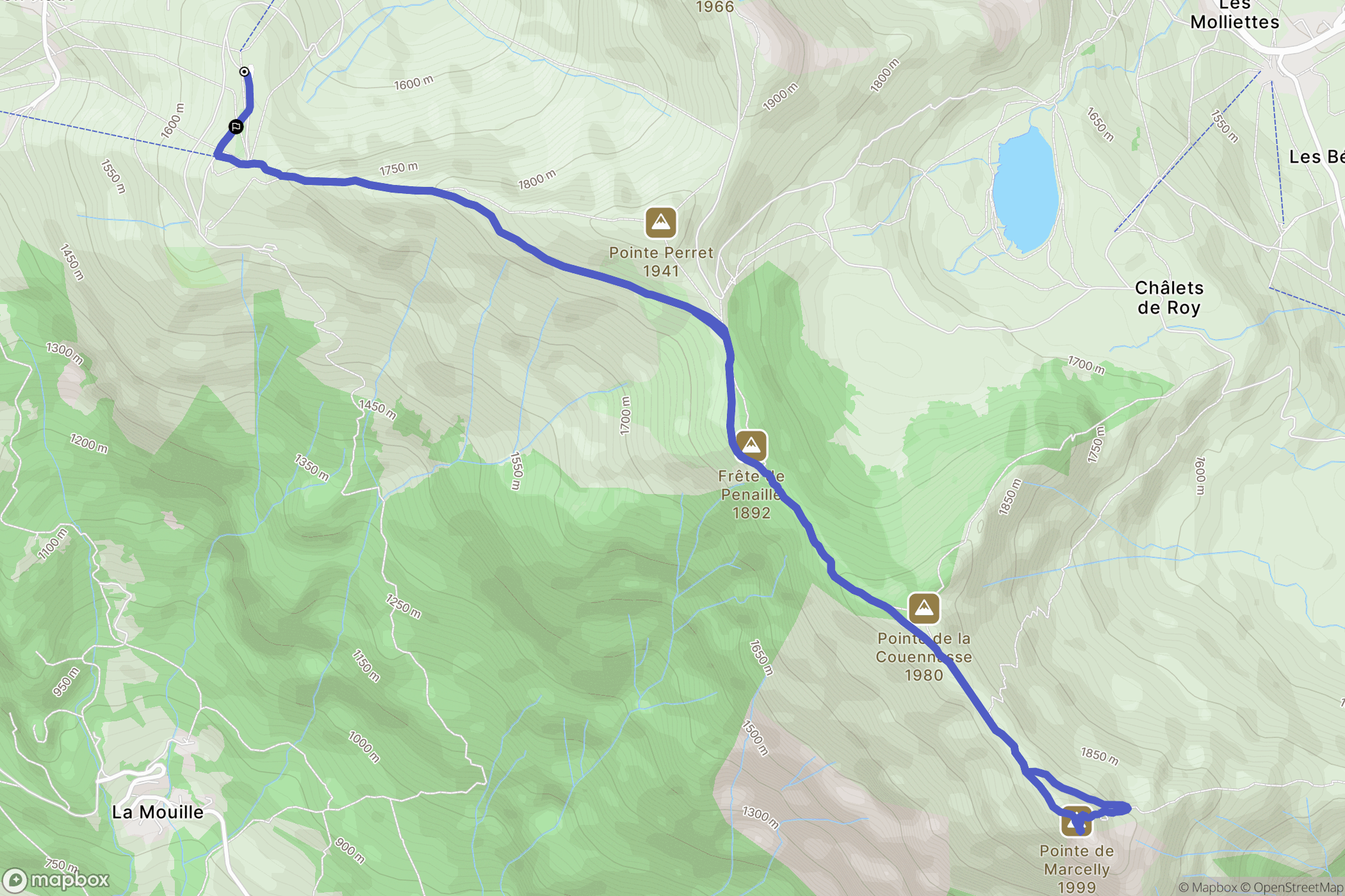 Mieussy : carte du parcours de randonnée - France