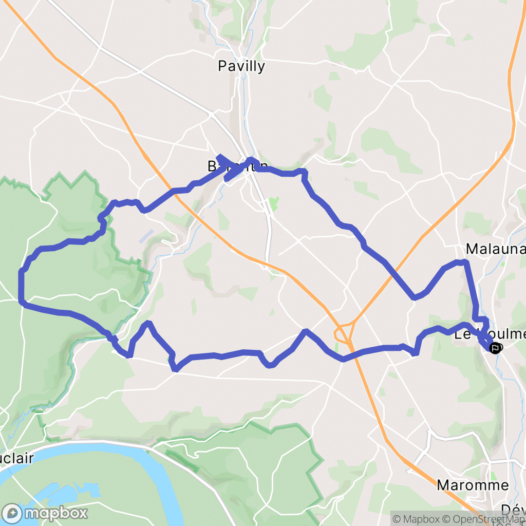 Le Houlme : carte du parcours de randonnée - France