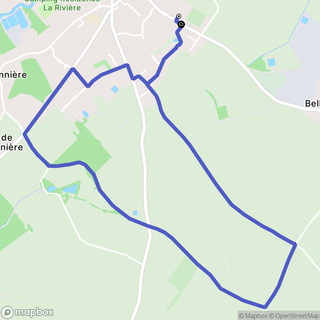 Sainte-Cécile : carte du parcours de randonnée - France