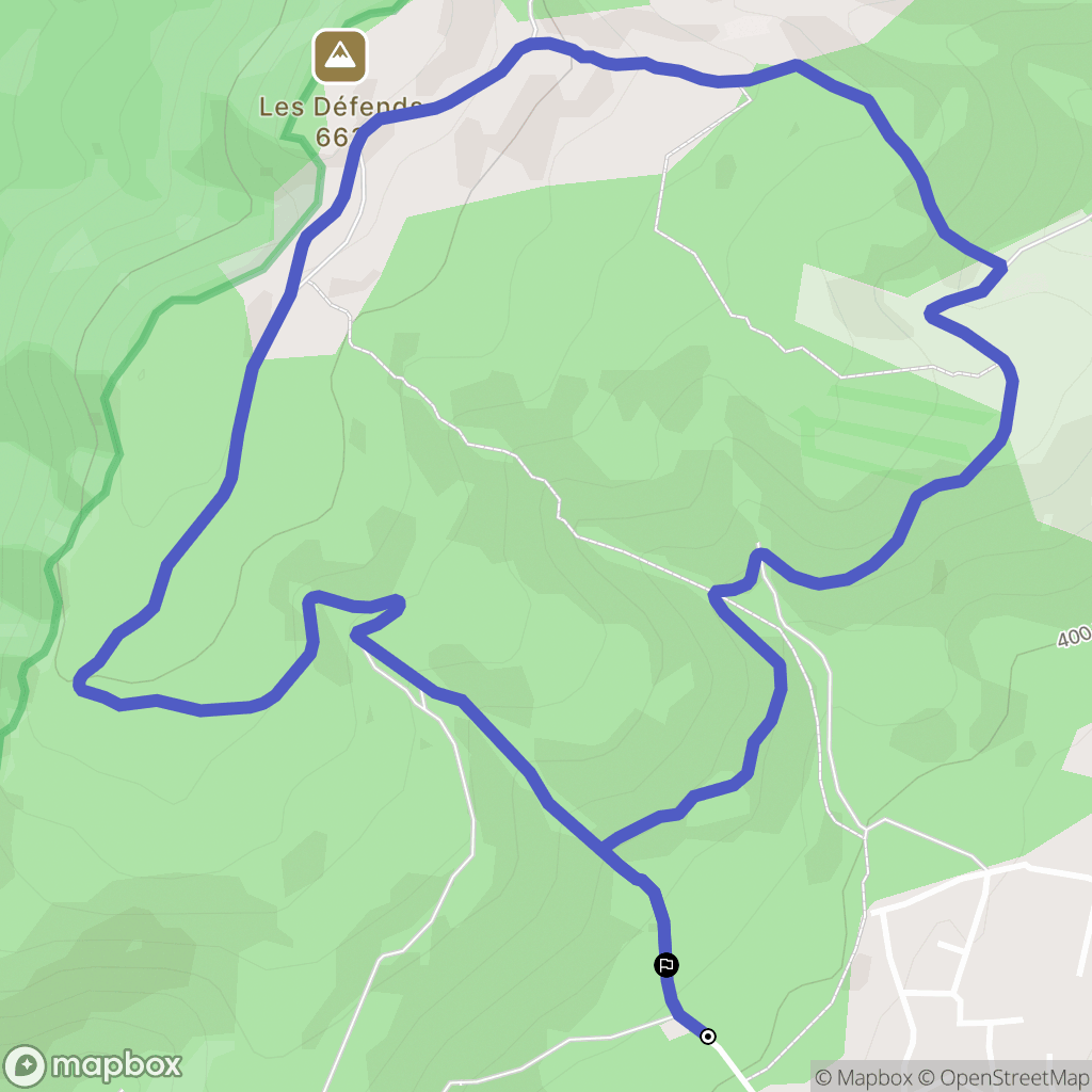 Garéoult : carte du parcours de randonnée - France
