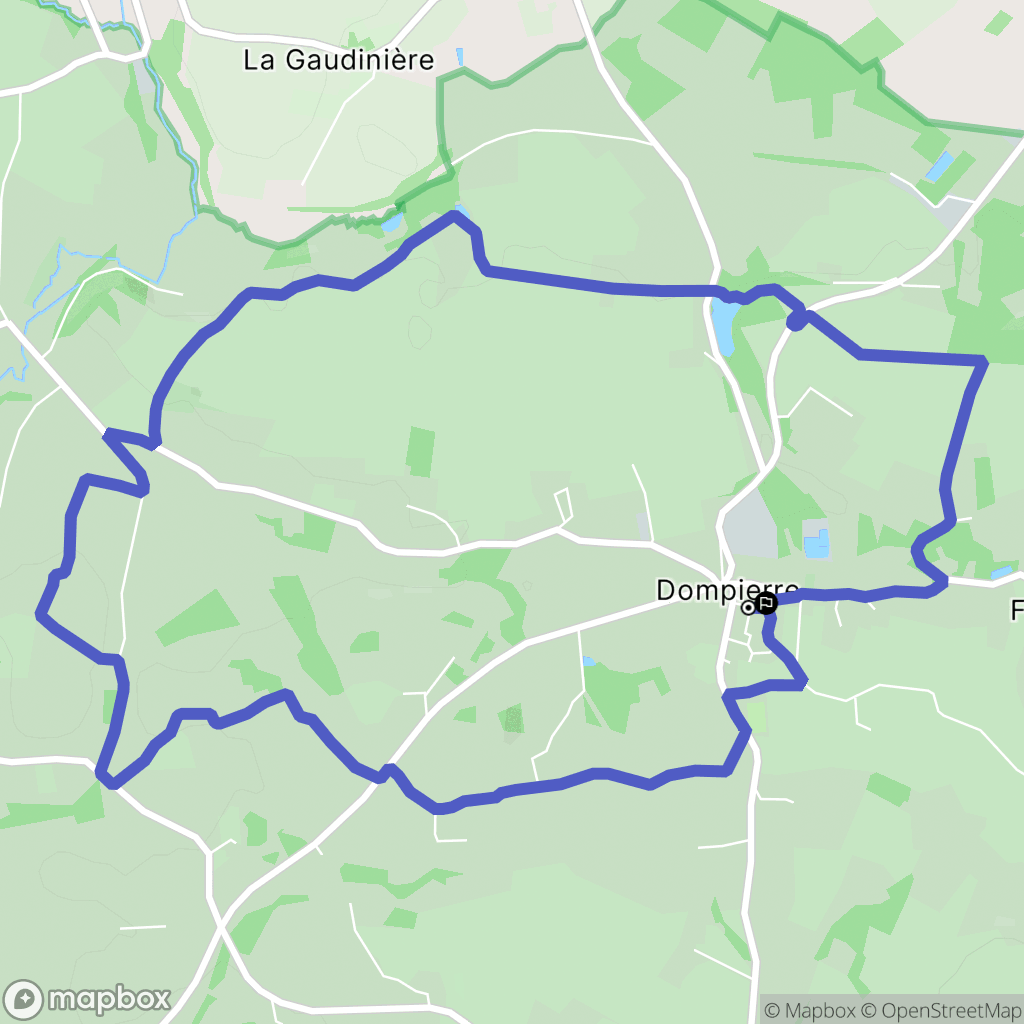 Dompierre : carte du parcours de randonnée - France