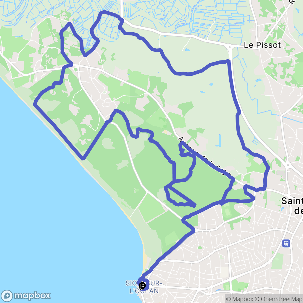 Saint-Hilaire-de-Riez : carte du parcours de randonnée - France