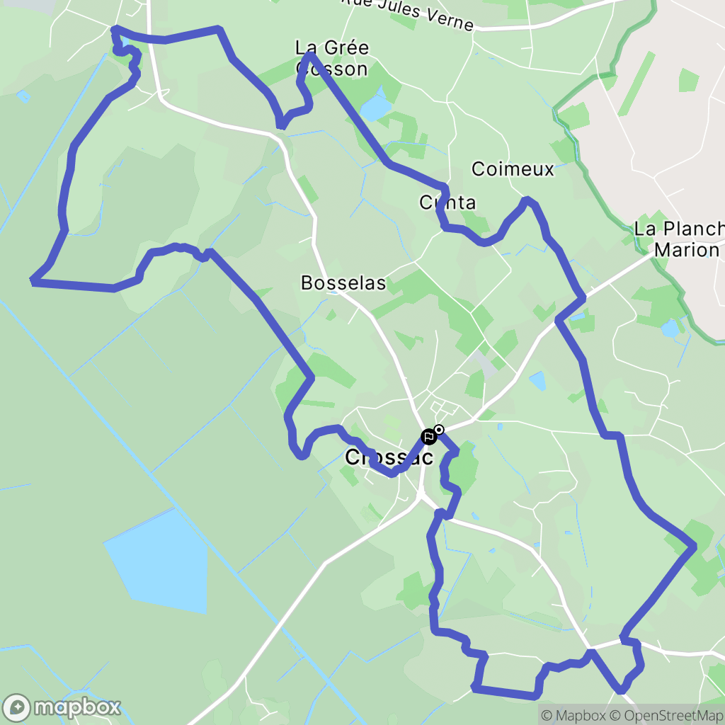 Crossac : carte du parcours de randonnée - France