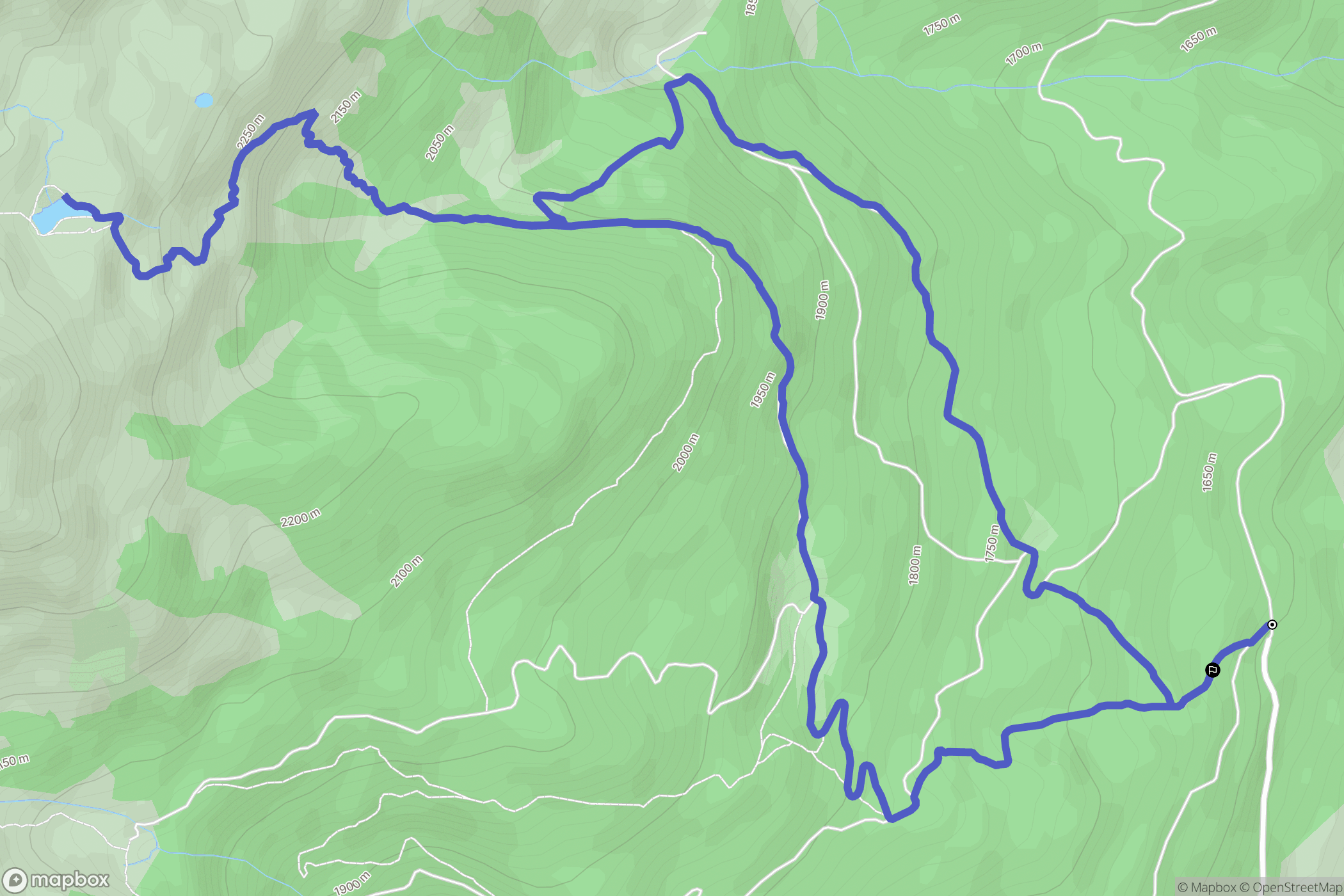 Embrun : carte du parcours de randonnée - France