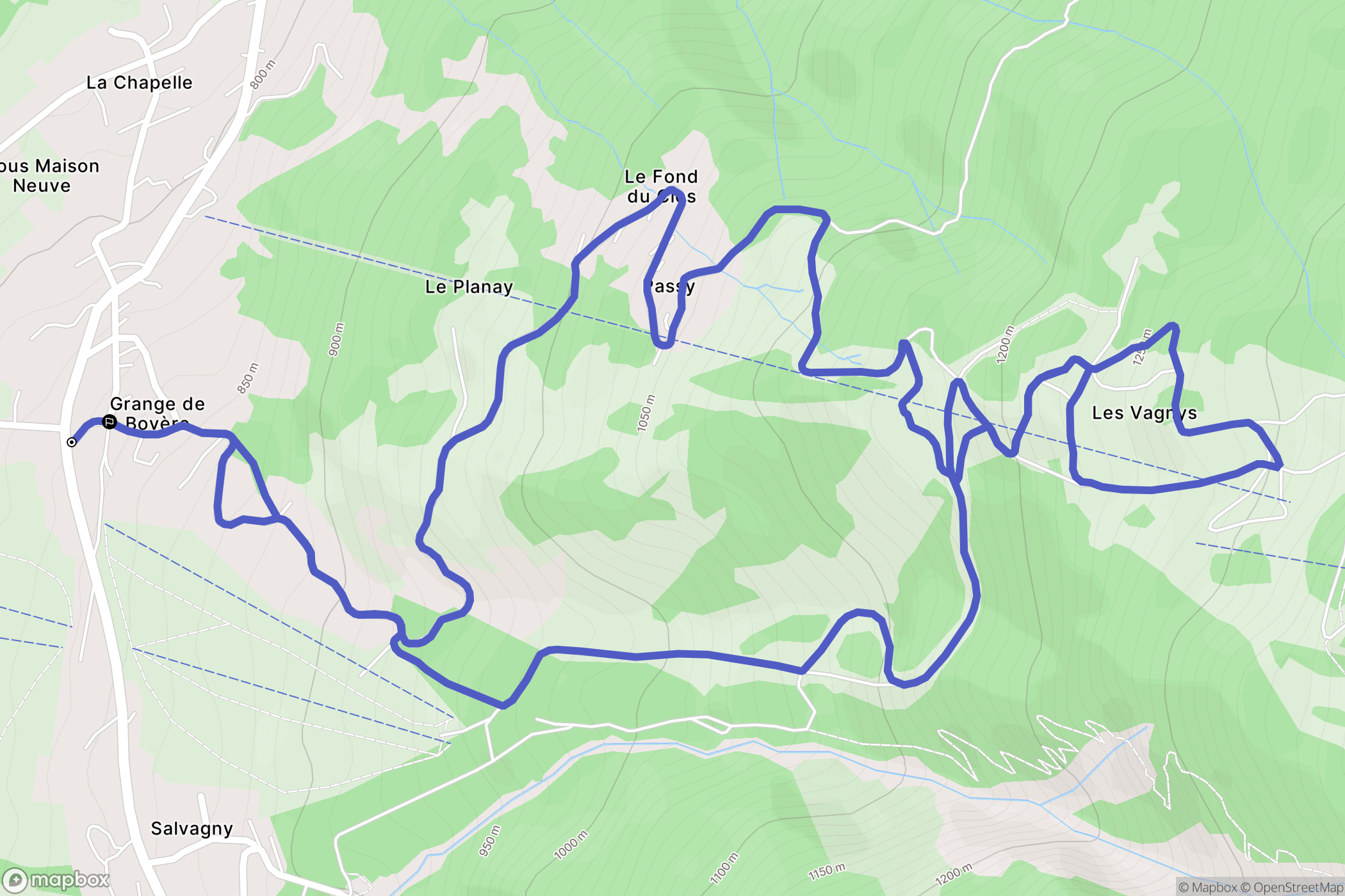 Sixt-Fer-à-Cheval : carte du parcours de randonnée - France