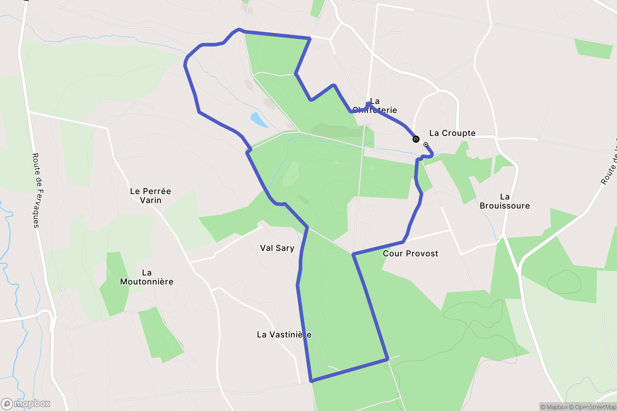 Livarot-Pays-d'Auge : carte du parcours de randonnée - France