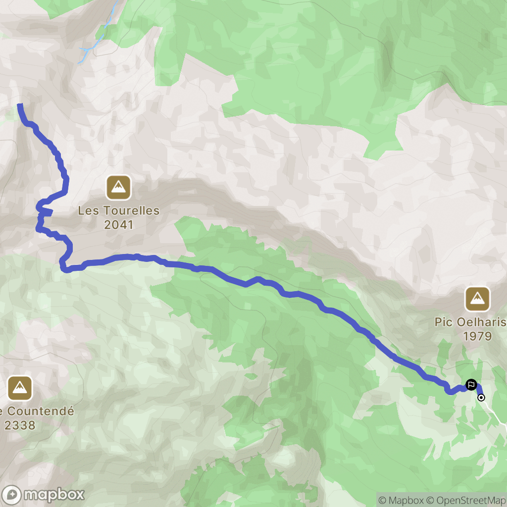 Lescun : carte du parcours de randonnée - France