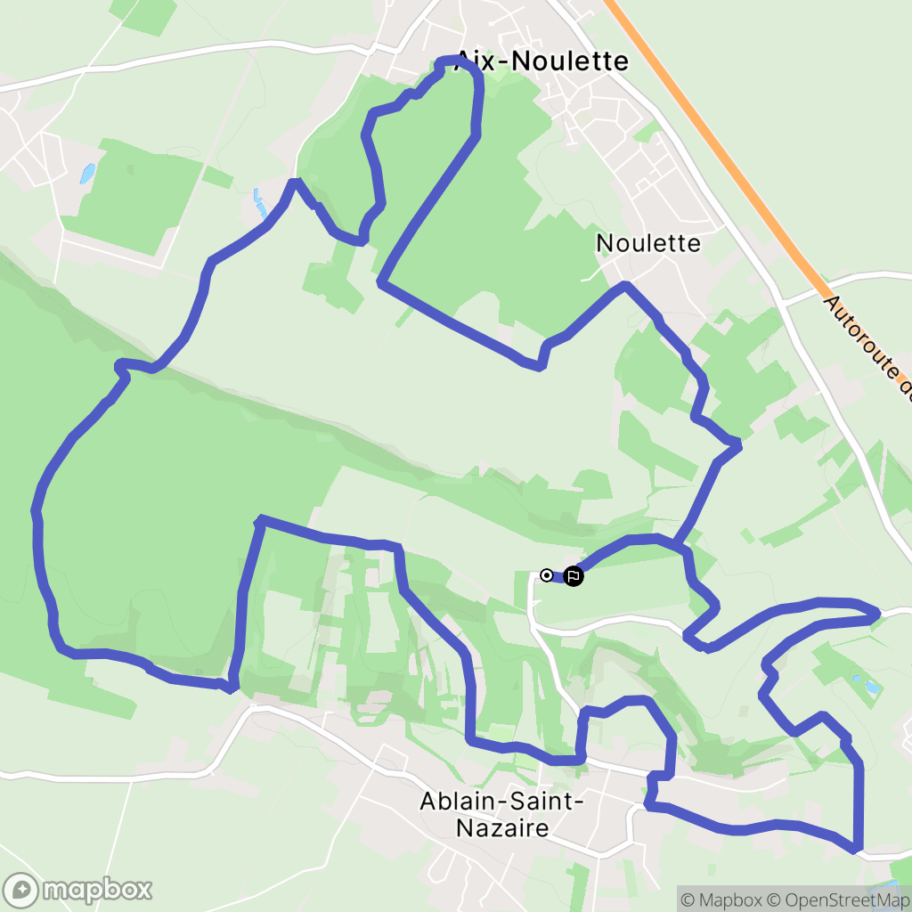 Ablain-Saint-Nazaire : carte du parcours de randonnée - France