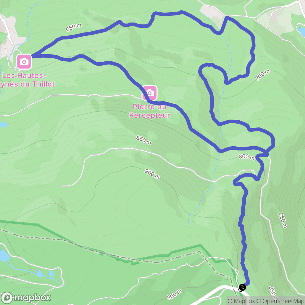 Le Thillot : carte du parcours de randonnée - France