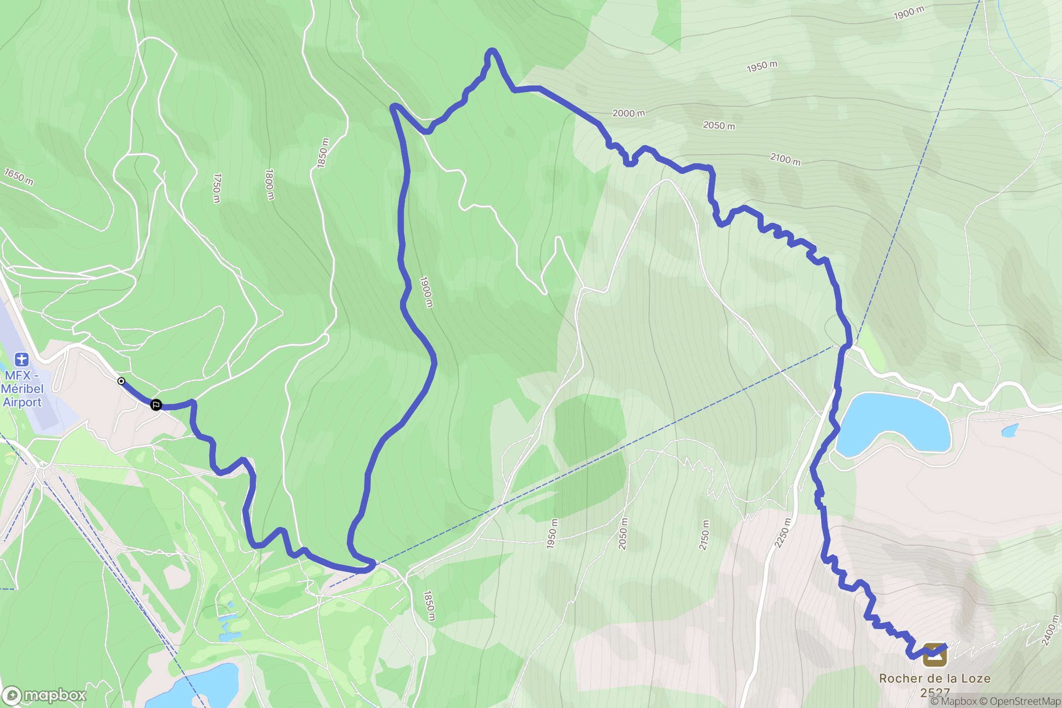 Les Allues : carte du parcours de randonnée - France