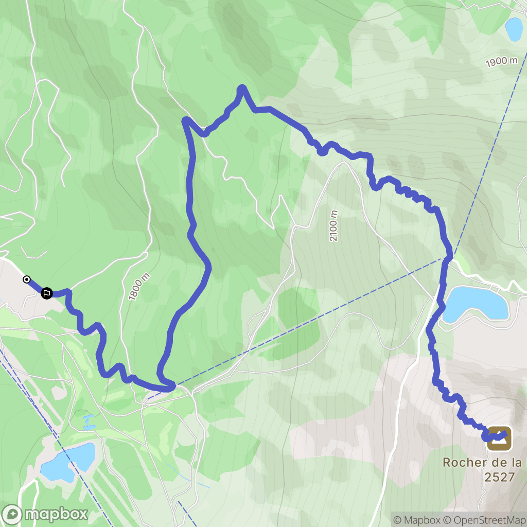 Les Allues : carte du parcours de randonnée - France