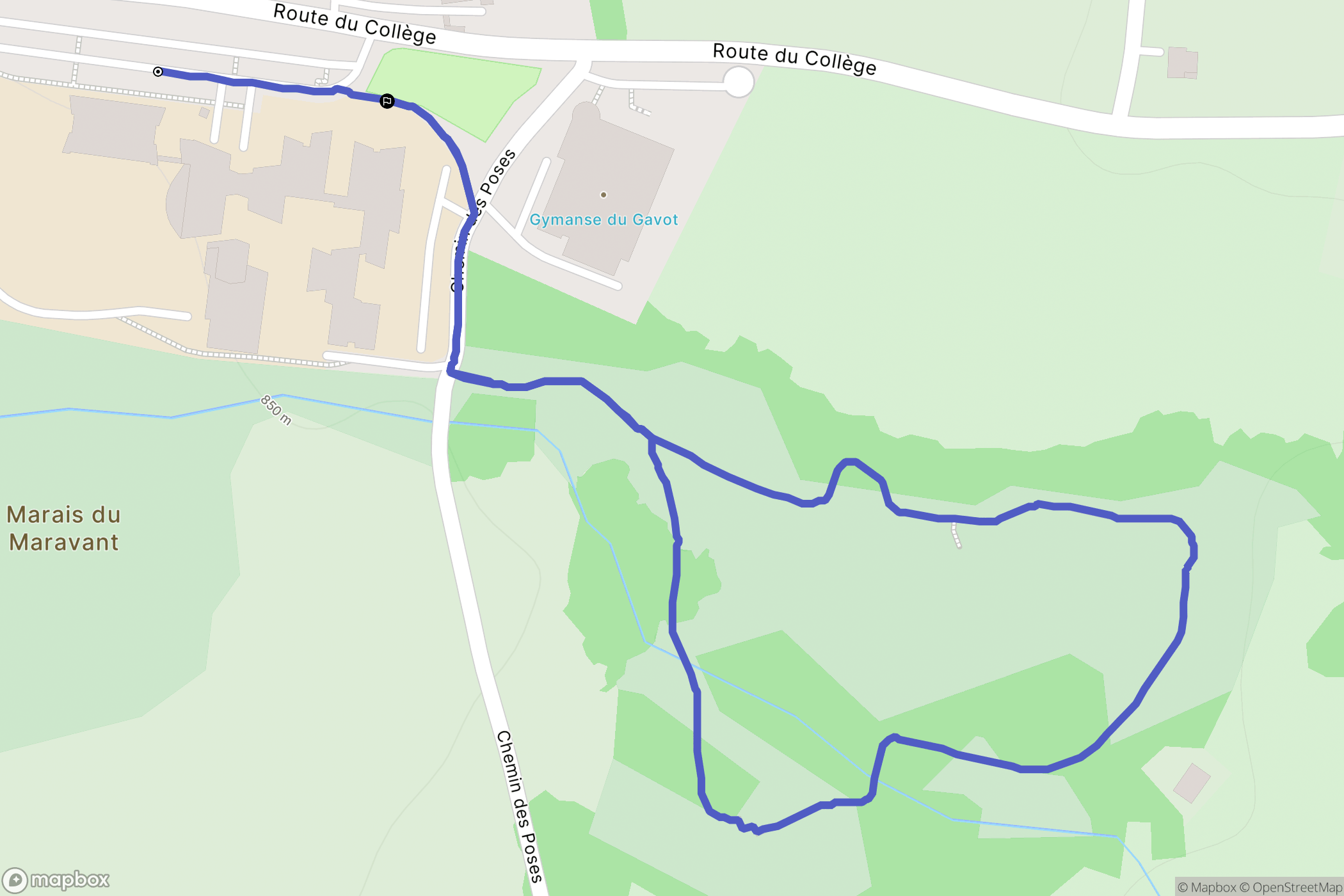 Saint-Paul-en-Chablais : carte du parcours de randonnée - France