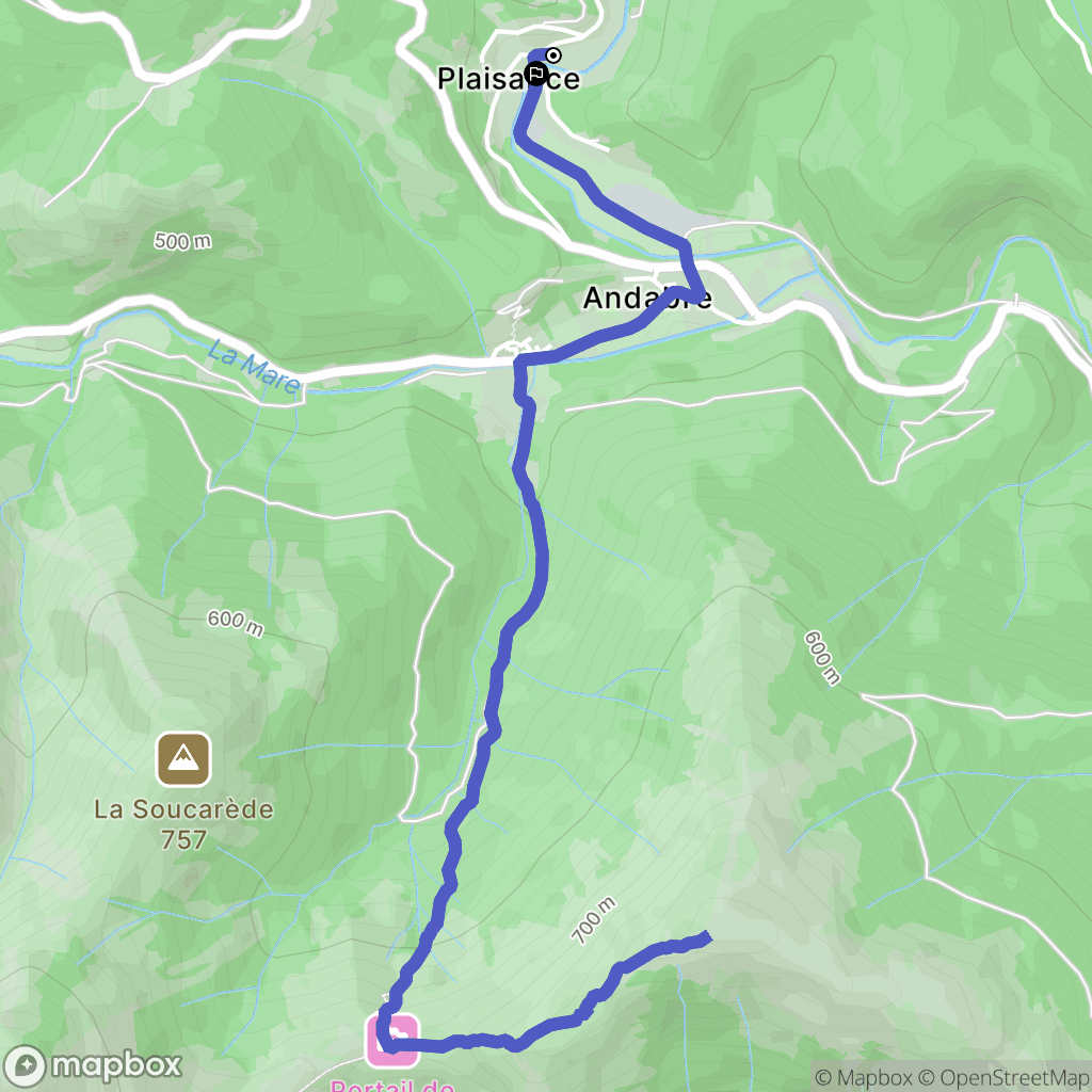 Saint-Génies-de-Varensal : carte du parcours de randonnée - France