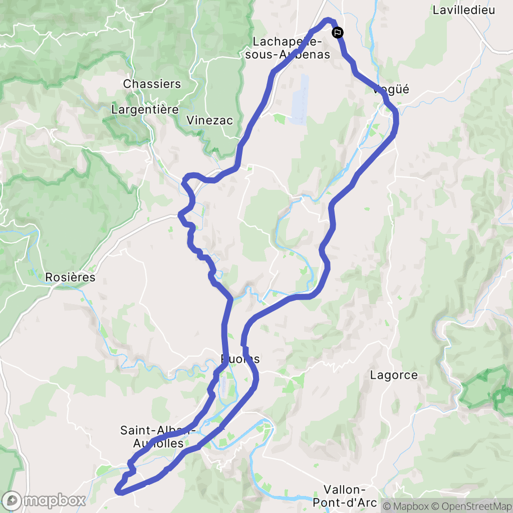 Saint-Sernin : carte du parcours de randonnée - France