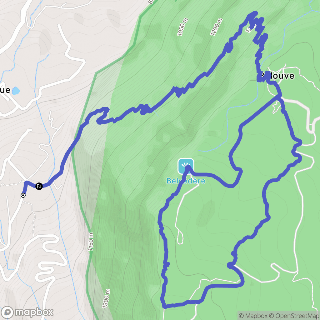 Salazie : carte du parcours de randonnée - France