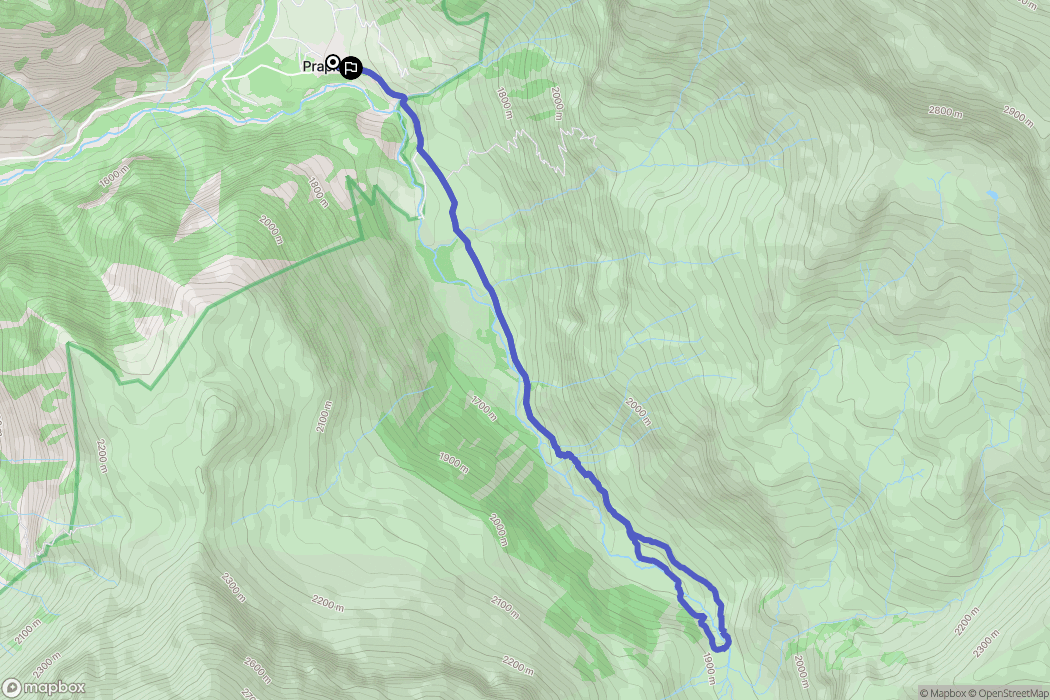 Orcières : carte du parcours de randonnée - France
