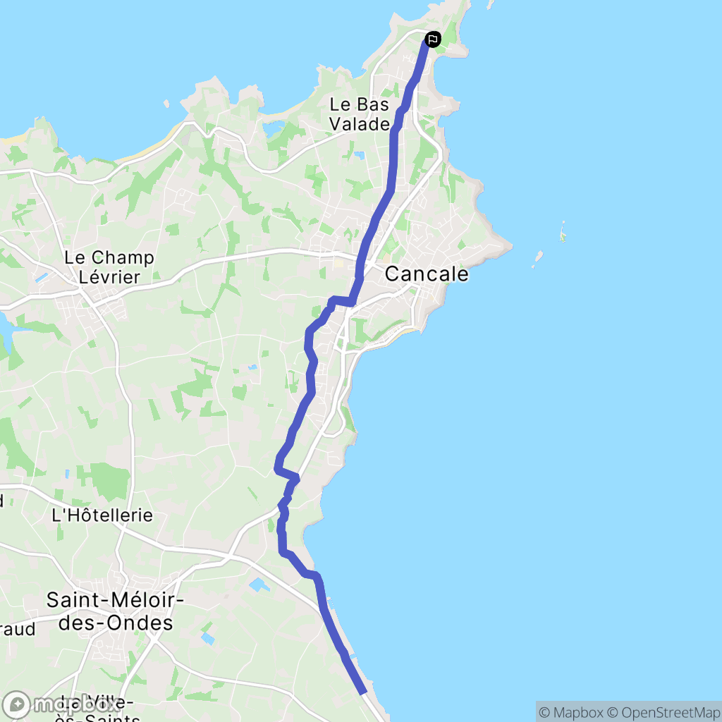 Cancale : carte du parcours de randonnée - France