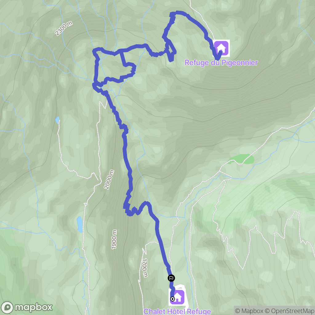 La Chapelle-en-Valgaudémar : carte du parcours de randonnée - France