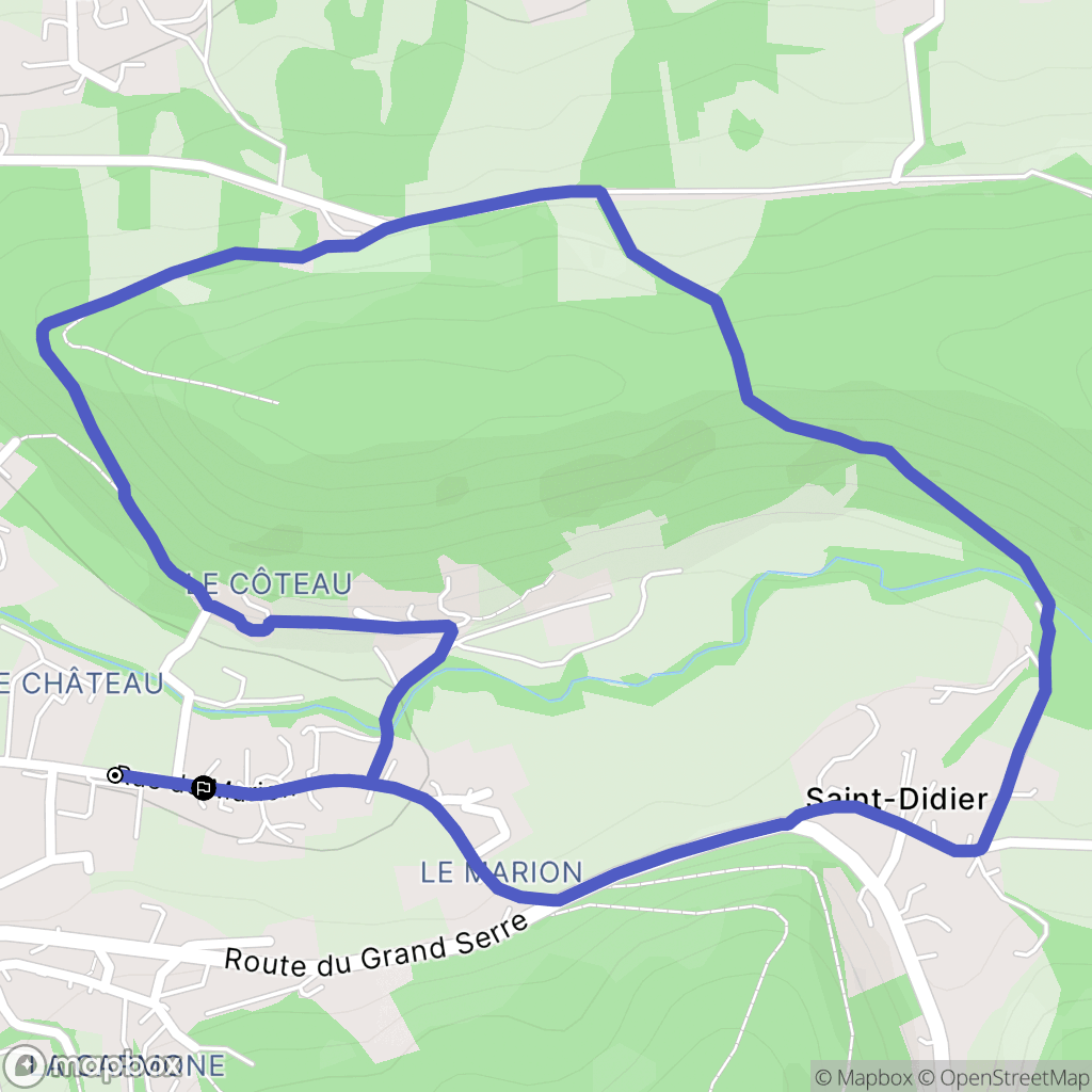 Lens-Lestang : carte du parcours de randonnée - France