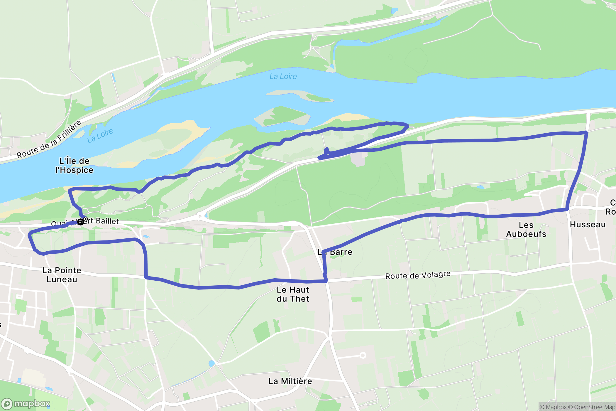 Montlouis-sur-Loire : carte du parcours de randonnée - France
