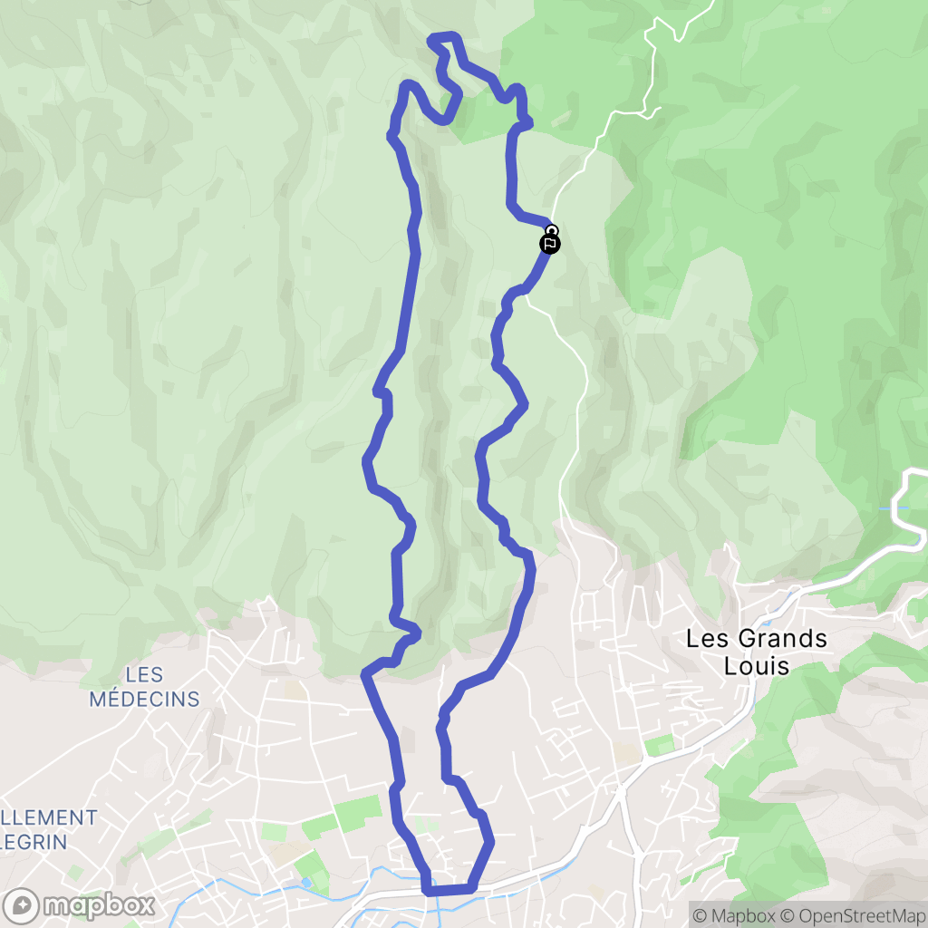 Allauch : carte du parcours de randonnée - France