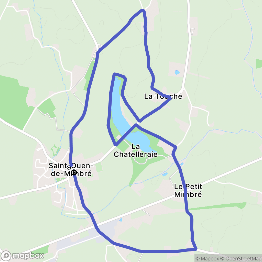 Saint-Ouen-de-Mimbré : carte du parcours de randonnée - France
