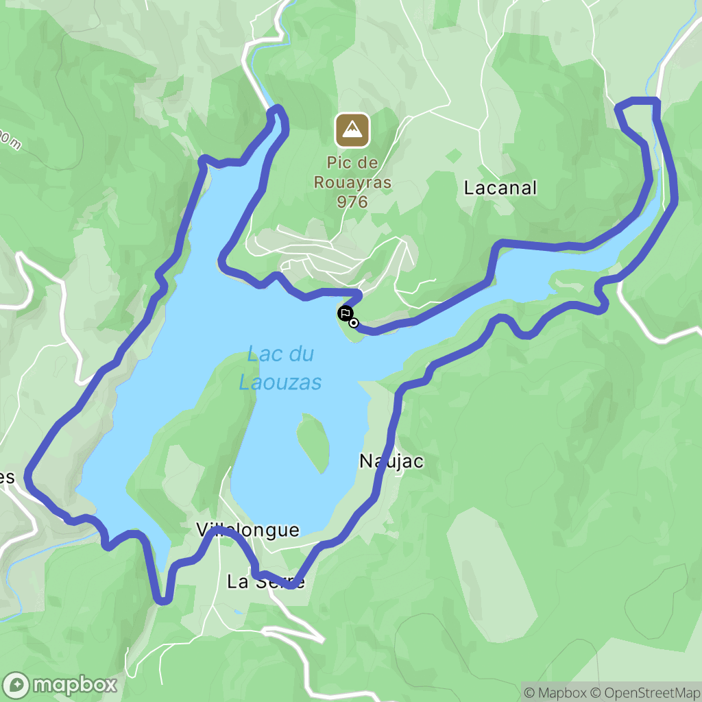 Nages : carte du parcours de randonnée - France