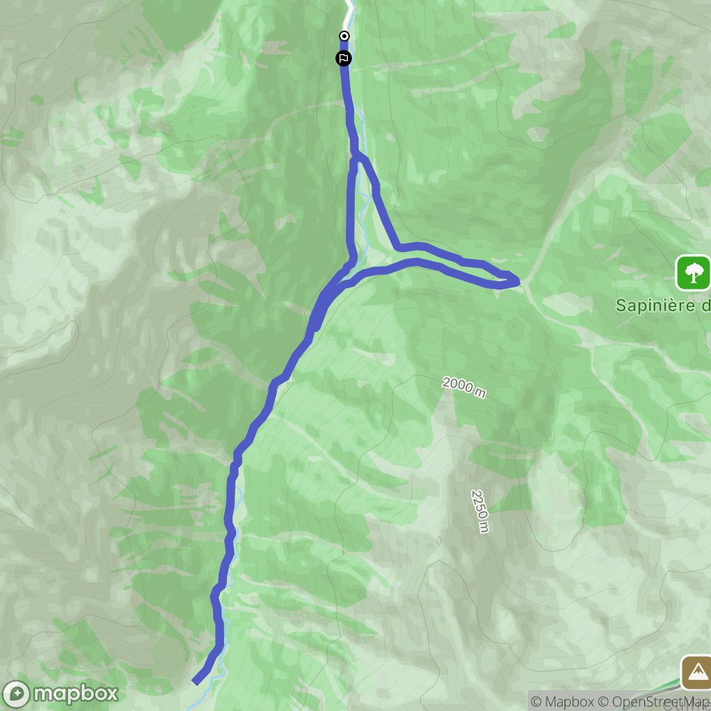 Saint-Lary-Soulan : carte du parcours de randonnée - France
