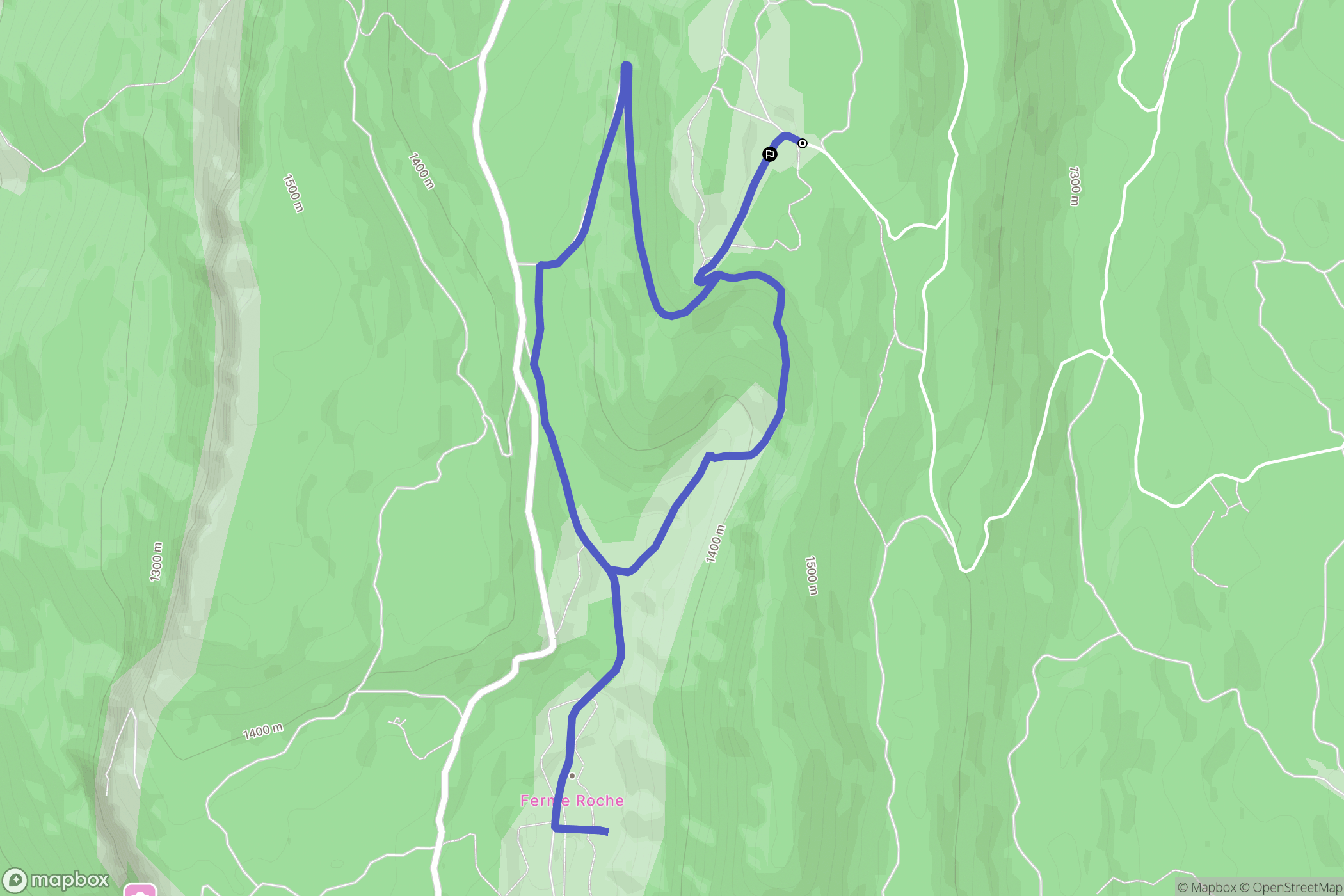 Villard-de-Lans : carte du parcours de randonnée - France