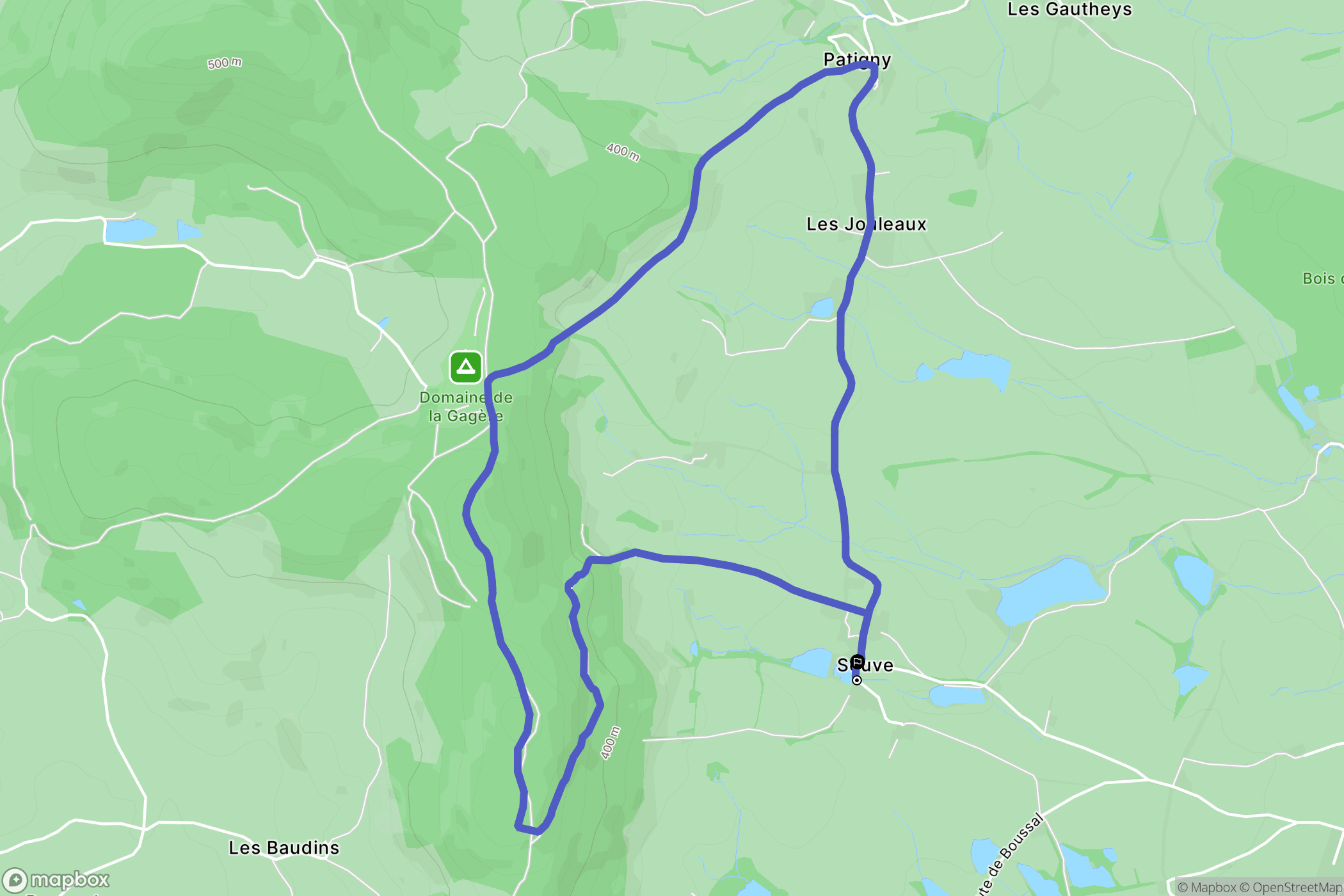 Thil-sur-Arroux : carte du parcours de randonnée - France