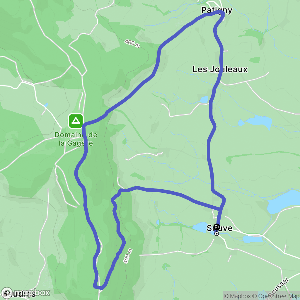 Thil-sur-Arroux : carte du parcours de randonnée - France
