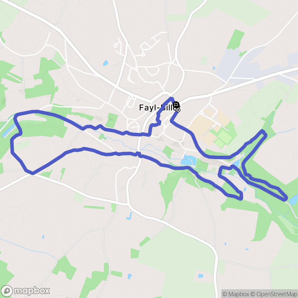 Fayl-Billot : carte du parcours de randonnée - France