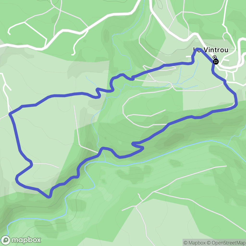 Le Vintrou : carte du parcours de randonnée - France