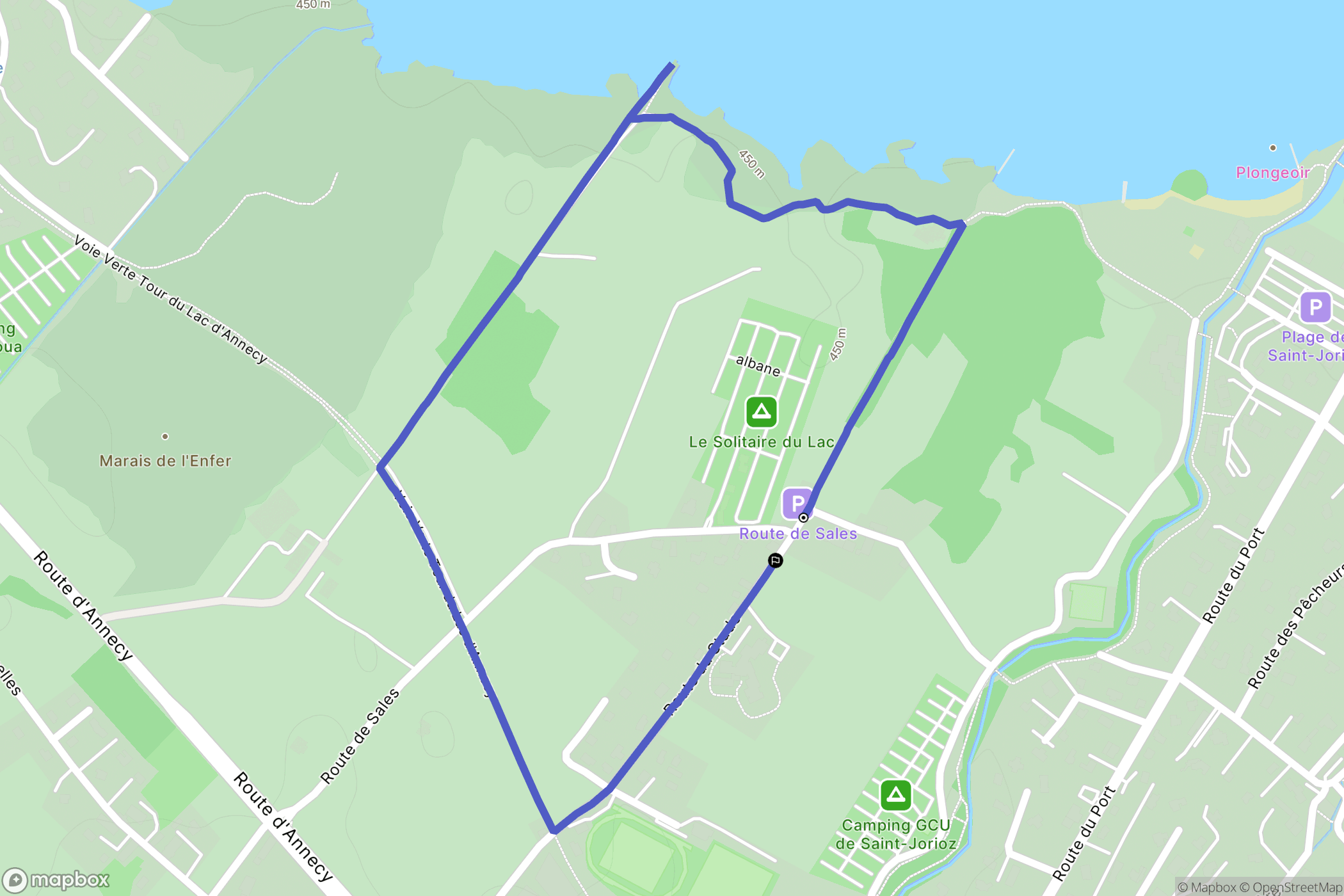 Saint-Jorioz : carte du parcours de randonnée - France