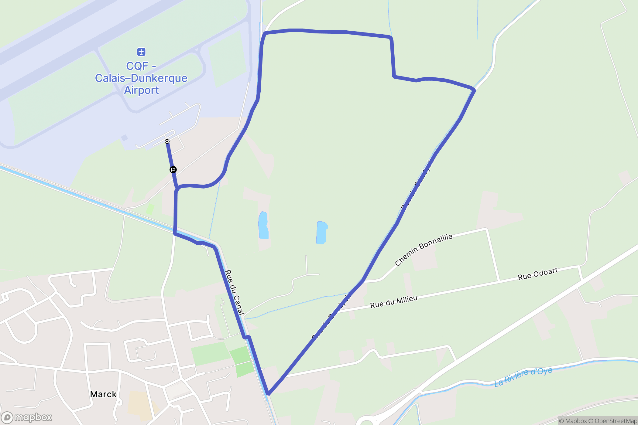 Marck : carte du parcours de randonnée - France